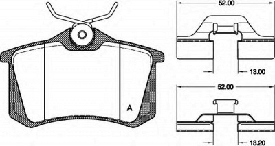 OPEN PARTS bpa026303 -  Комплект тормозных колодок, дисковый тормоз